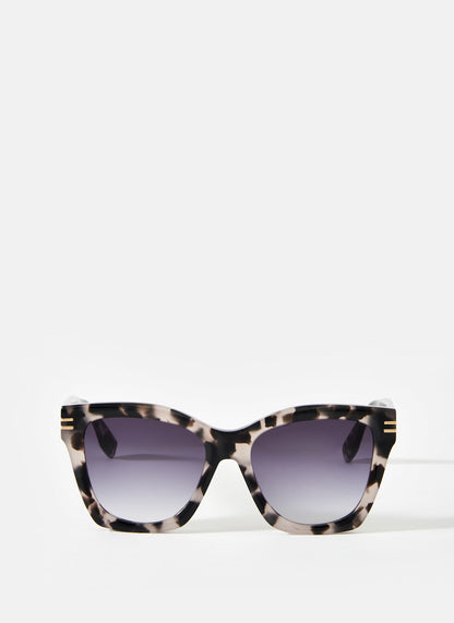 Grey Tortoiseshell Oversized Cat Eye Sunglasses
