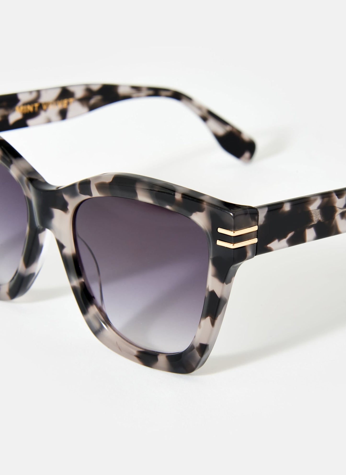Grey Tortoiseshell Oversized Cat Eye Sunglasses