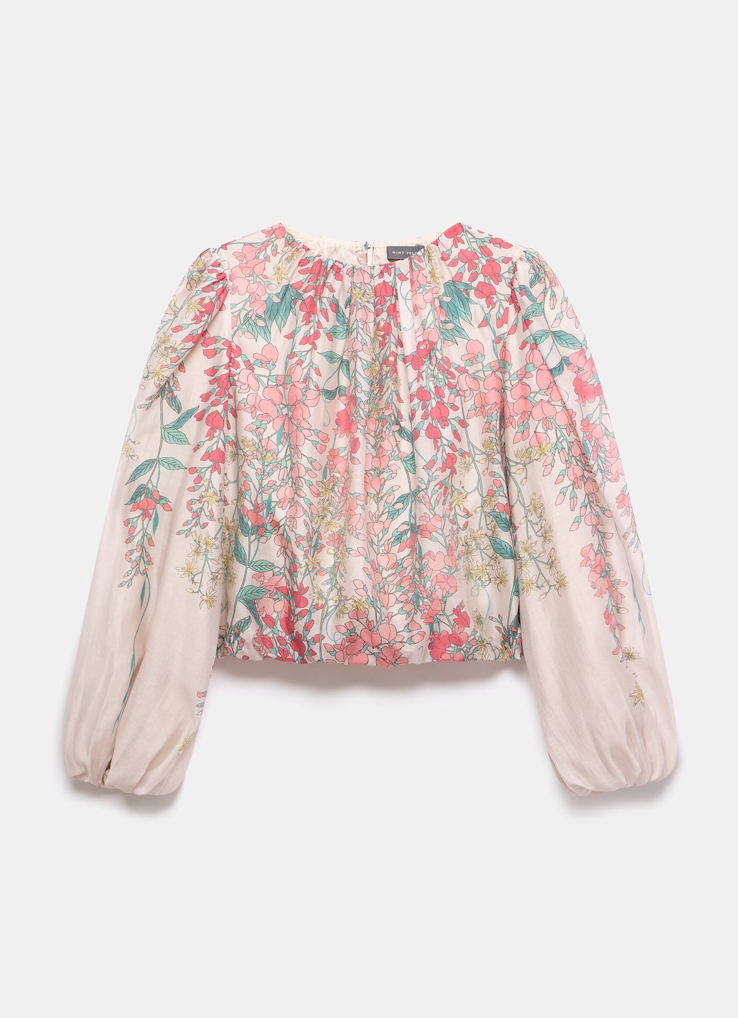 Pink Floral Print Top