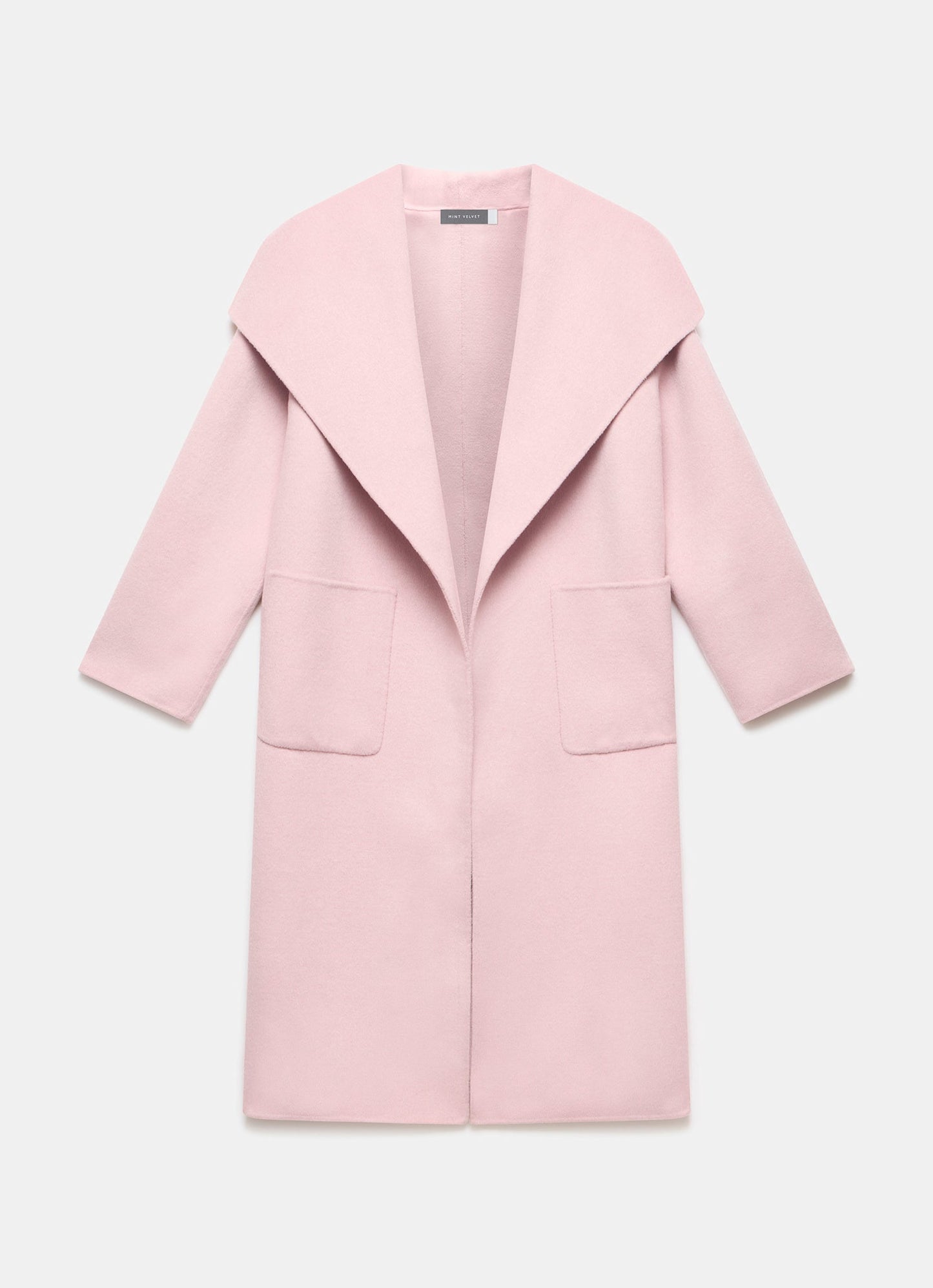 Pink Wool Blend Hand Finished Coat