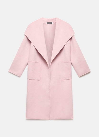 Pink Wool Blend Hand Finished Coat
