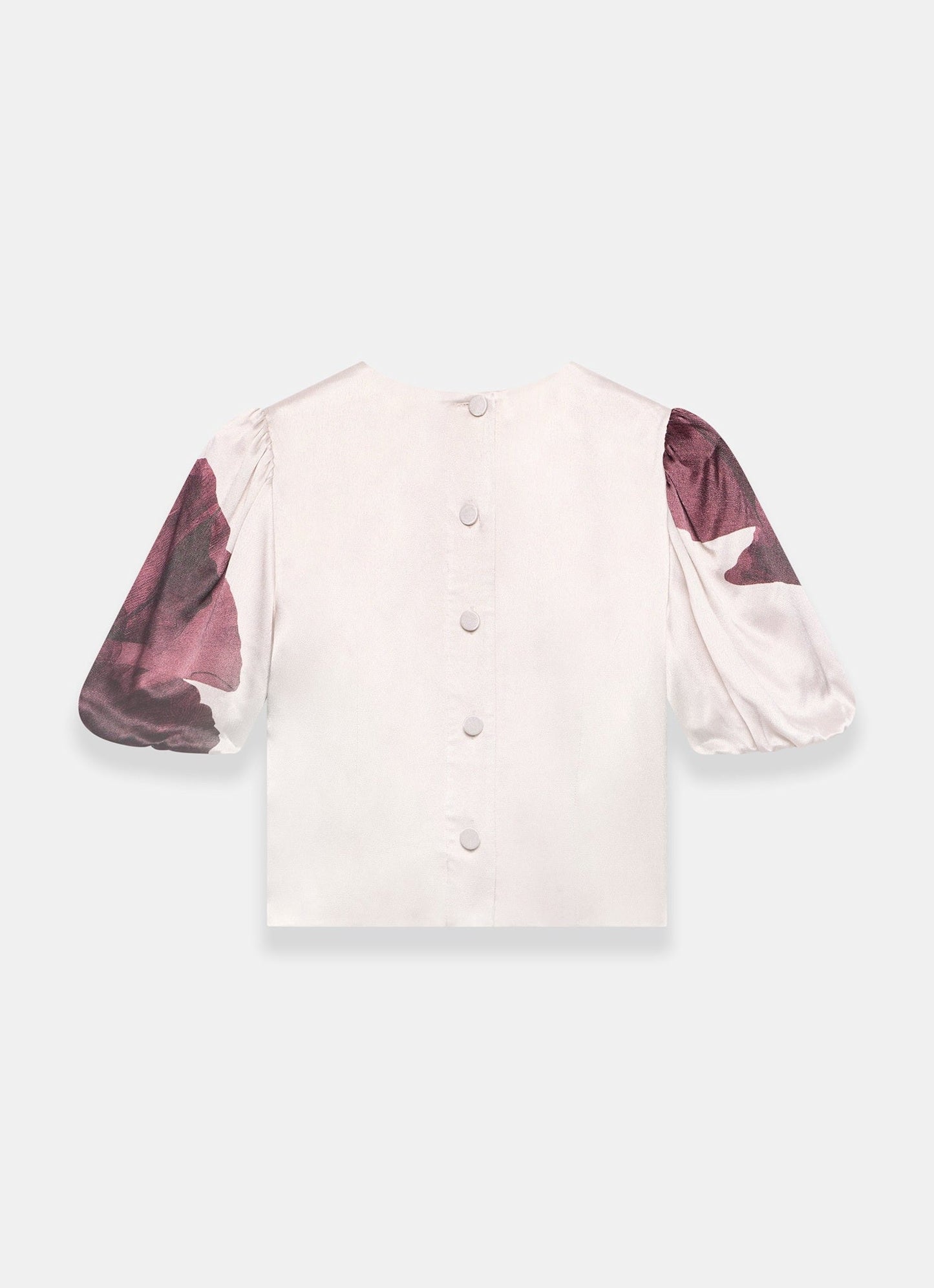 Burgundy Floral Print Top