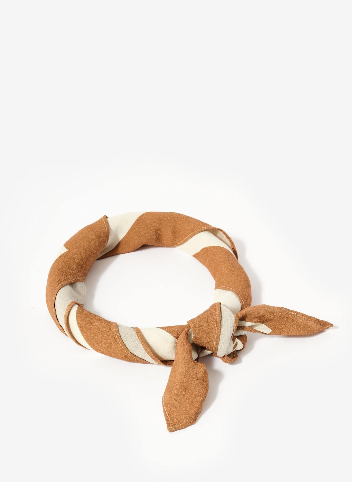 Cream Border Square Neck Scarf