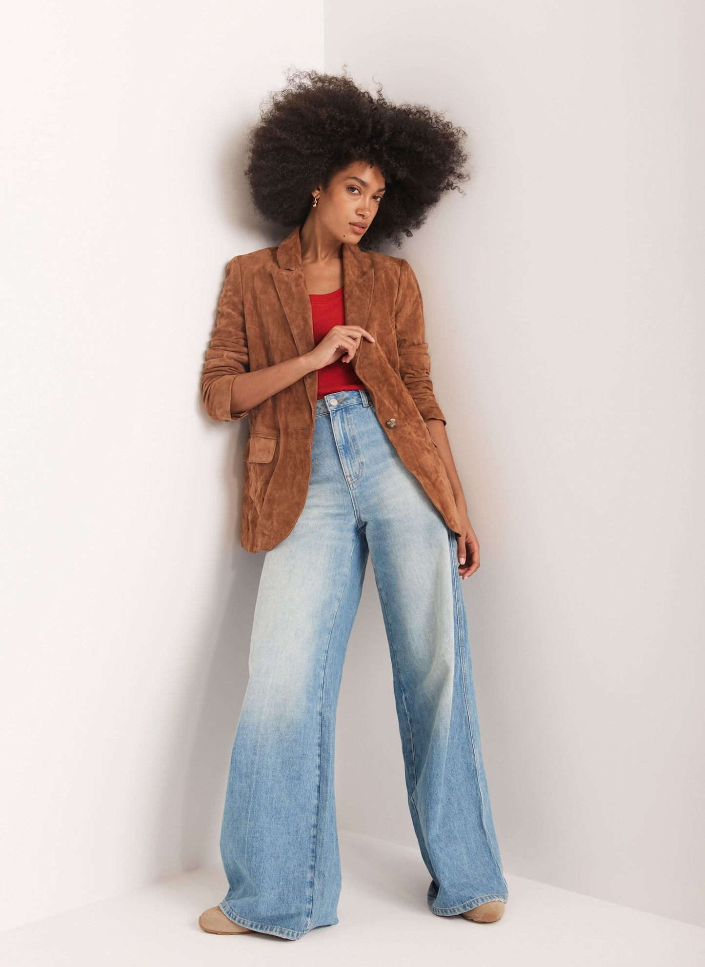 Red Scoop Neck T Shirt