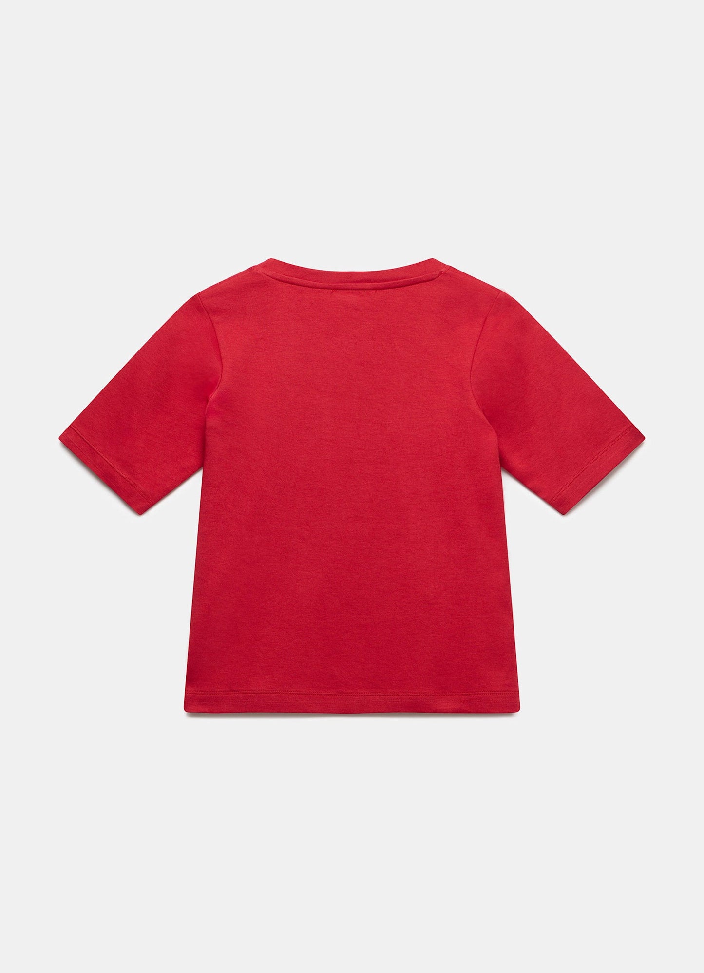 Red Scoop Neck T Shirt