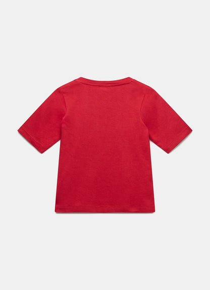 Red Scoop Neck T Shirt