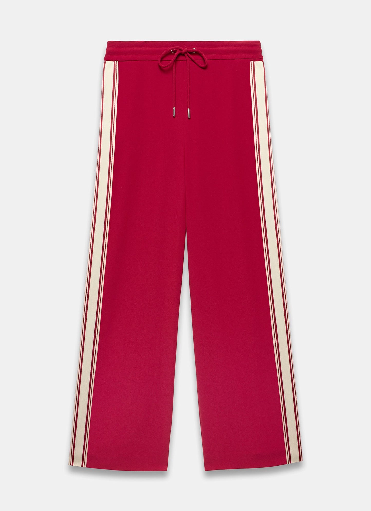 Red Side Stripe Wide Trousers