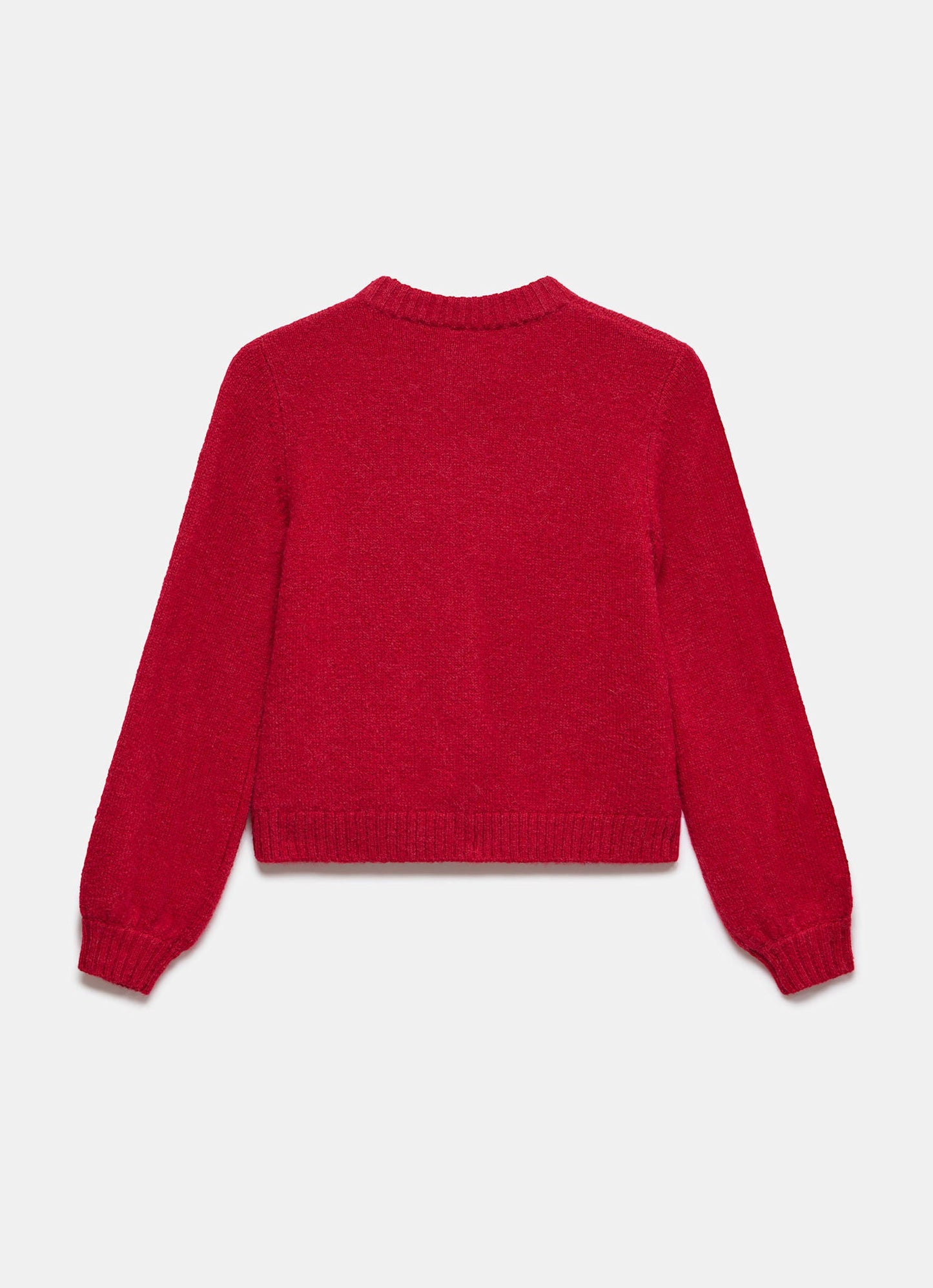 Red Wool Blend Cardigan
