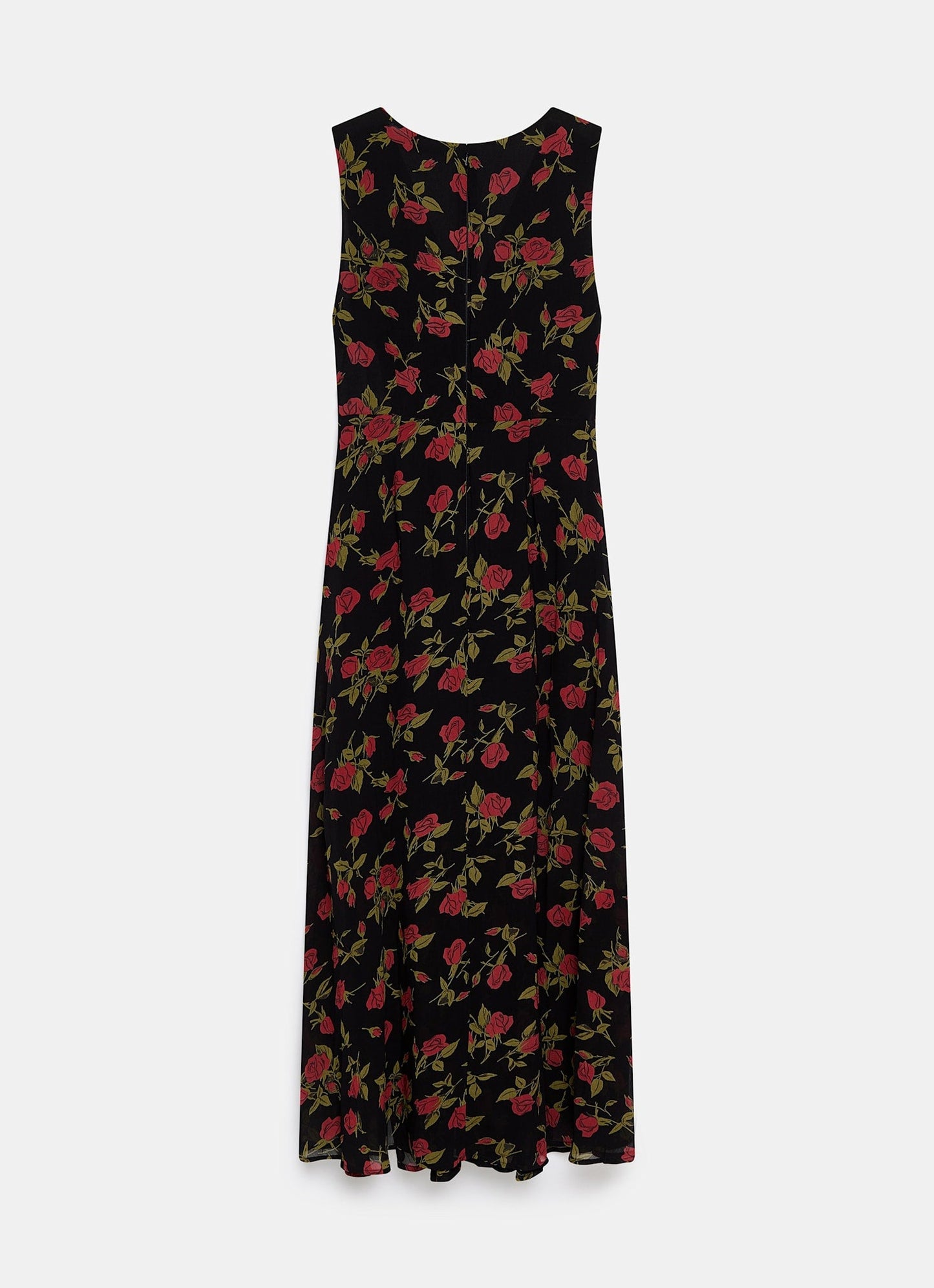 Rose Print Midi Dress