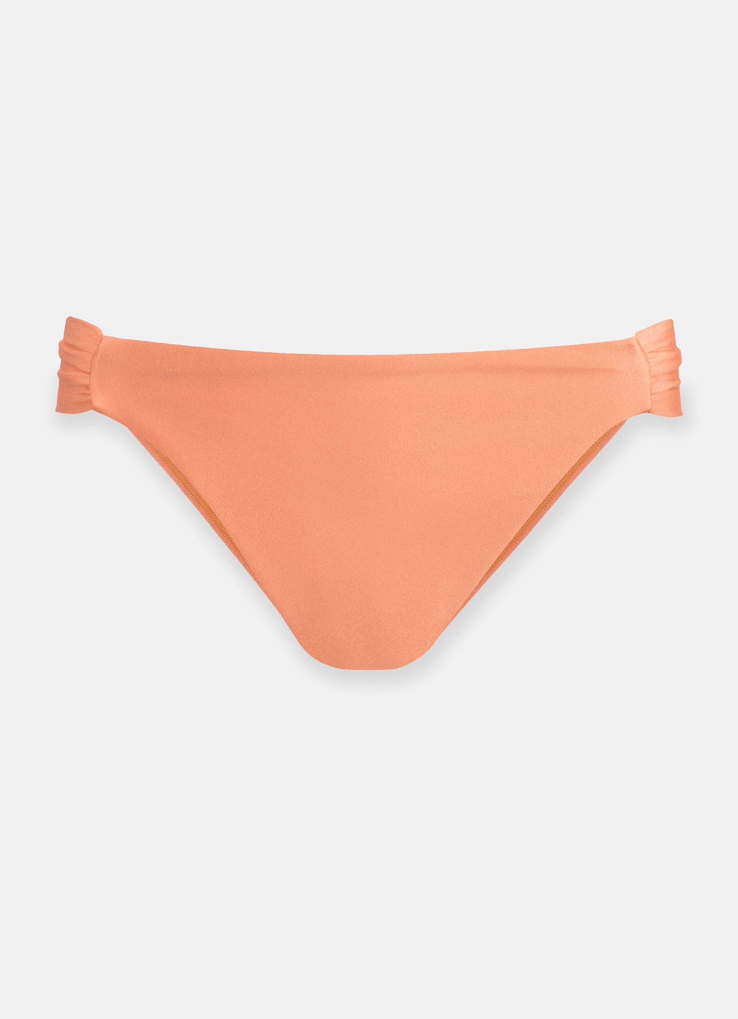 Orange Ruched Bikini Bottoms