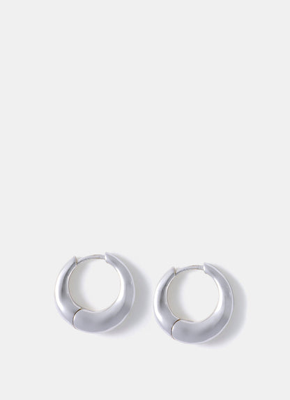 Silver Plated Irregular Hoop Earrings