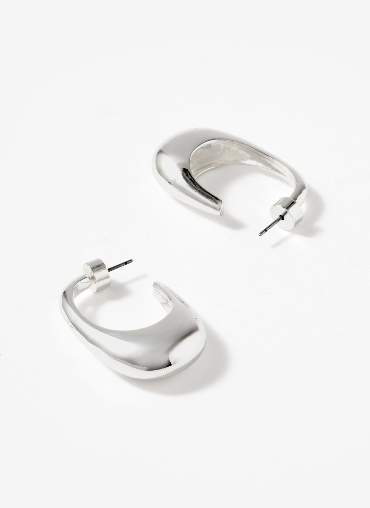 Silver Tone Hoop Earrings