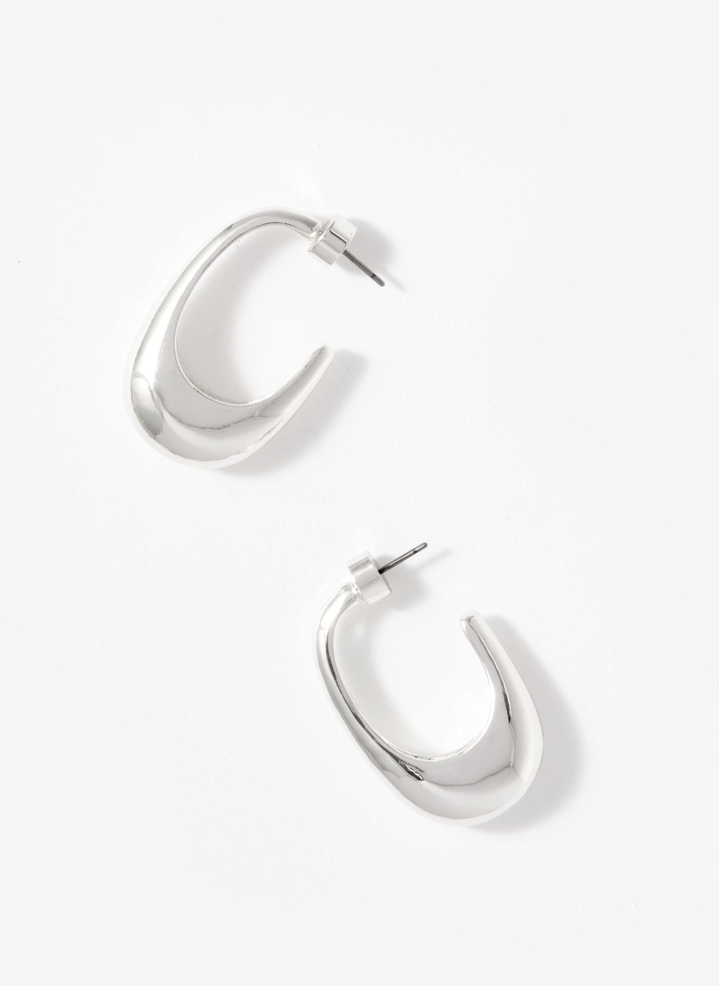 Silver Tone Hoop Earrings