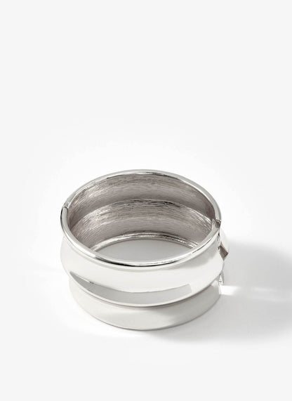 Silver Tone Statement Cuff Bracelet
