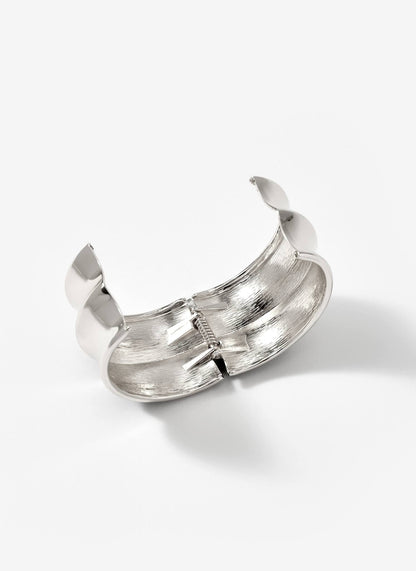 Silver Tone Statement Cuff Bracelet