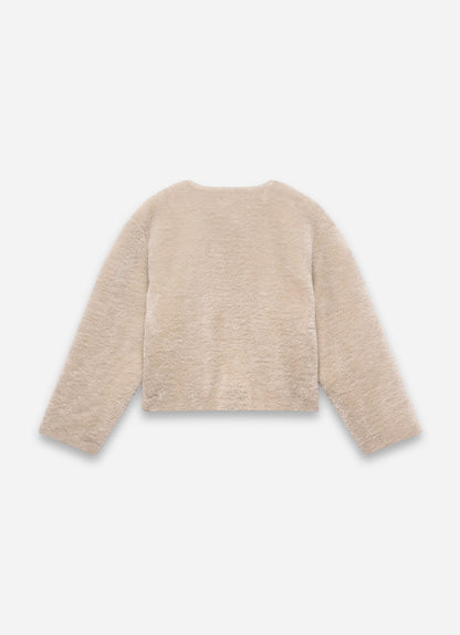 Neutral Borg Collarless Jacket