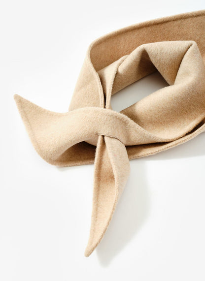 Neutral Triangle Wool Neck Scarf