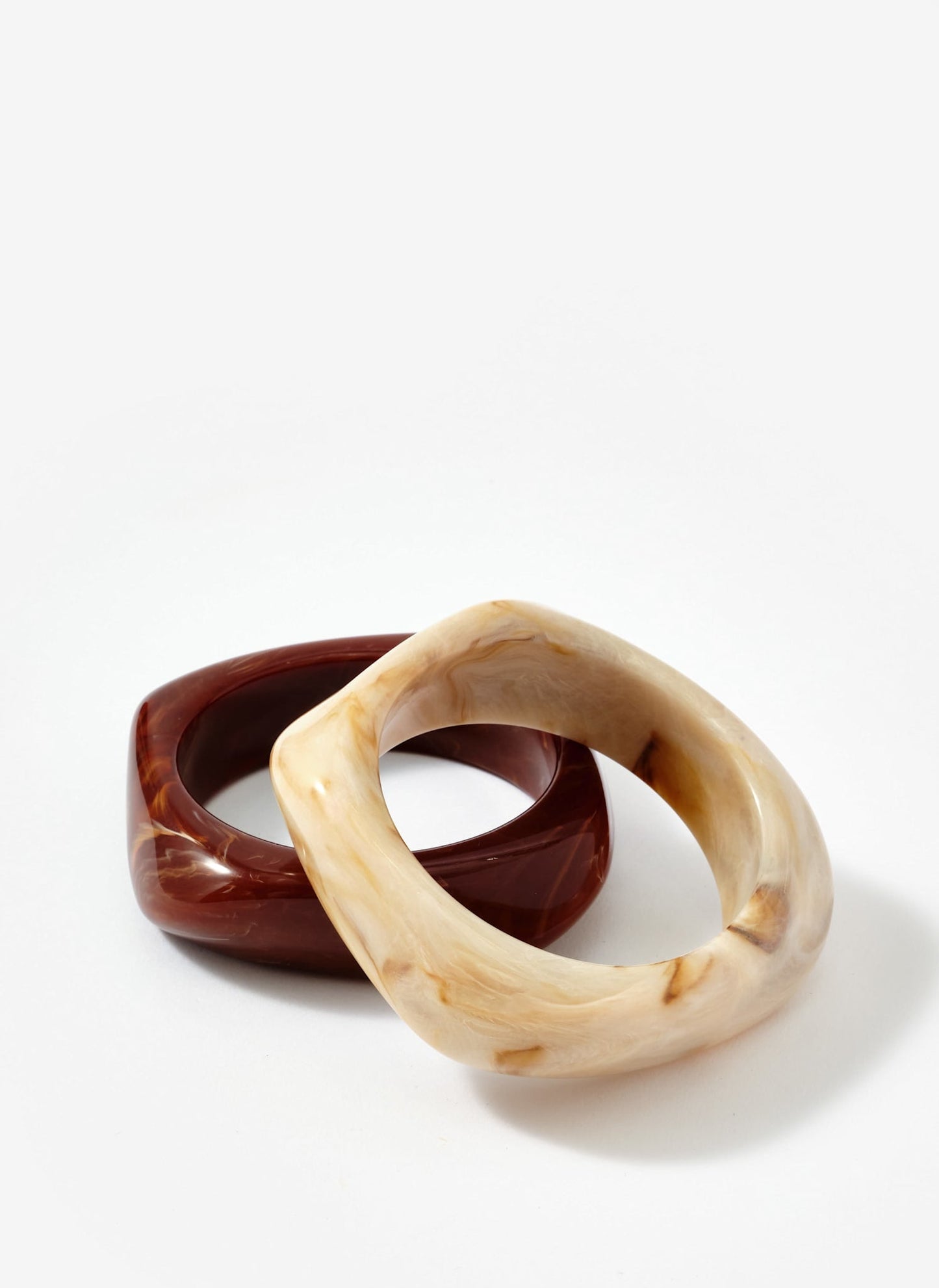 Neutral Two Pack Resin Bangle Set