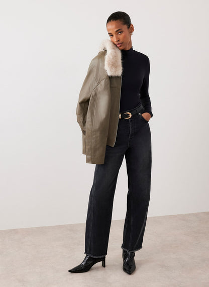Black High Neck Layering Top