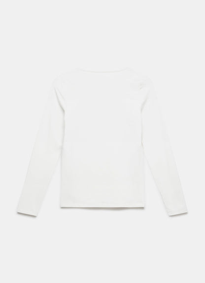 White V Neck Layering Top