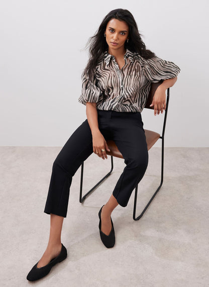 Khaki Zebra Print Shirt